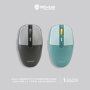 Mouse REXUS Q-10 Wireless + Bluetooth Gaming Silent Nava Q10 Recharge Battery
