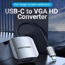 VENTION Converter Type-C to Vga Display Adapter Gray Almunium 0.15M  High Performance - TDF
