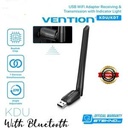VENTION USB Antena Wi-Fi Dual Band + Bluetooth Adapter With High Gain Black - KDU
